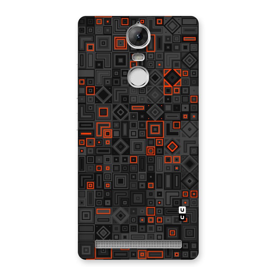 Orange Shapes Abstract Back Case for Vibe K5 Note