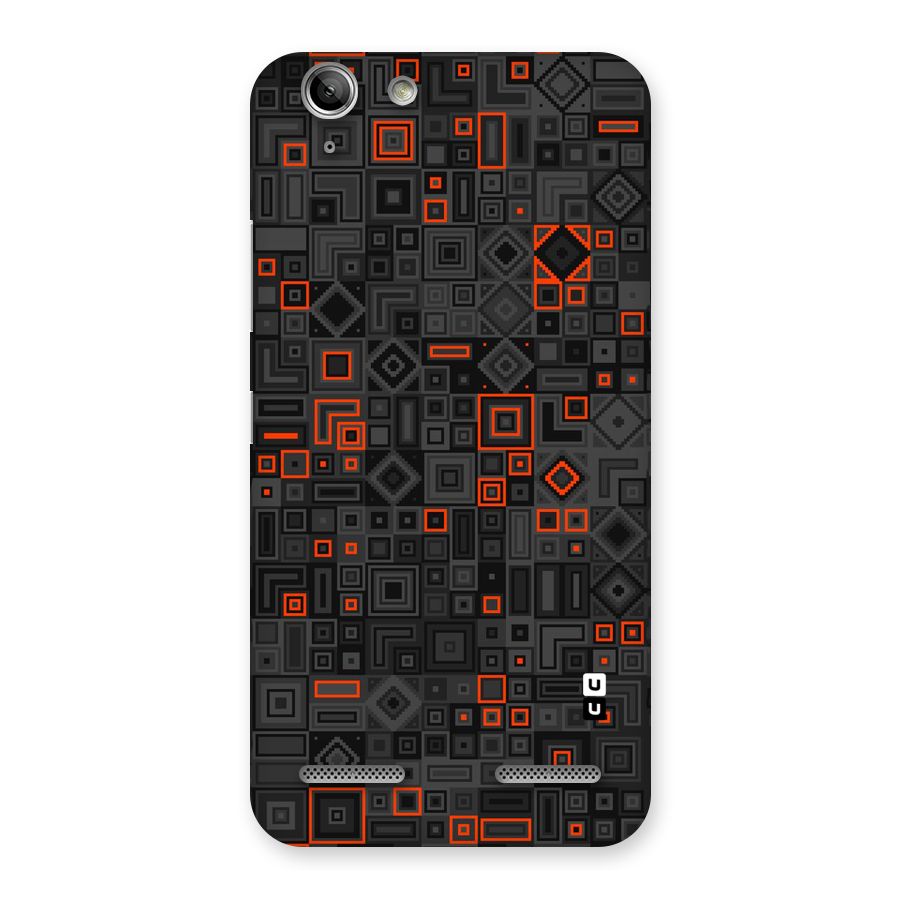 Orange Shapes Abstract Back Case for Vibe K5 Plus
