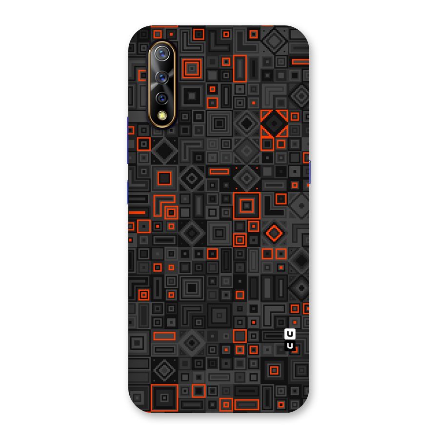 Orange Shapes Abstract Back Case for Vivo S1