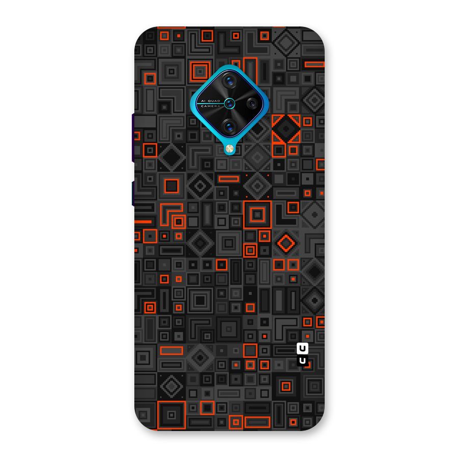 Orange Shapes Abstract Back Case for Vivo S1 Pro
