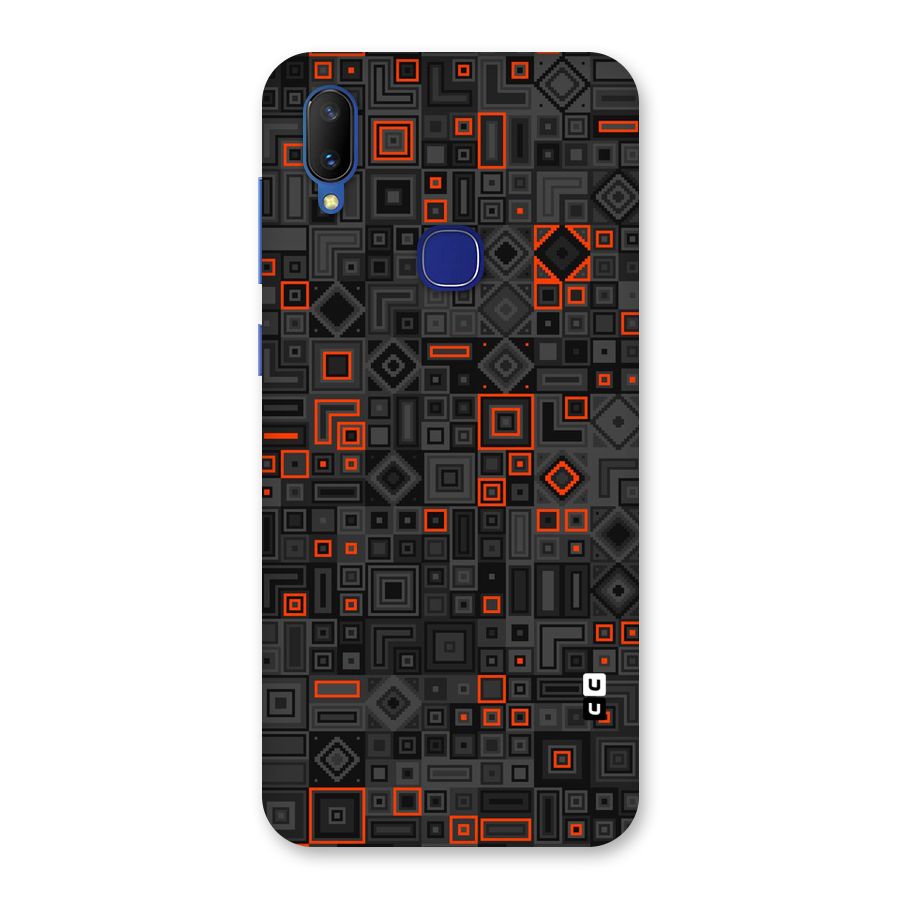 Orange Shapes Abstract Back Case for Vivo V11