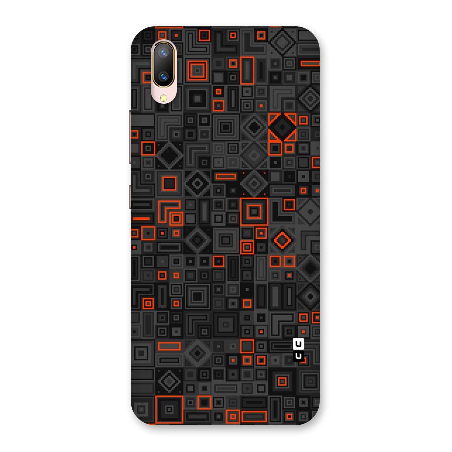 Orange Shapes Abstract Back Case for Vivo V11 Pro