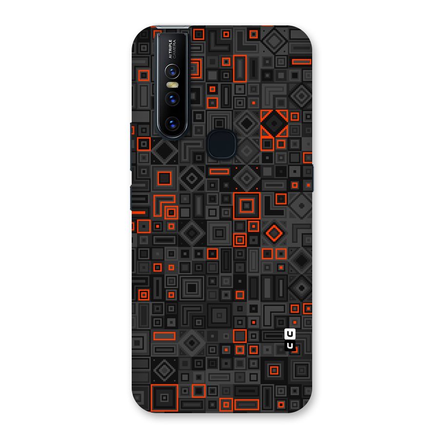 Orange Shapes Abstract Back Case for Vivo V15