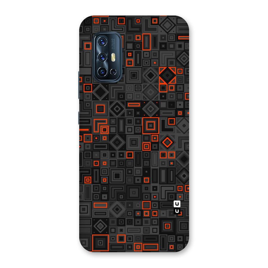 Orange Shapes Abstract Back Case for Vivo V17