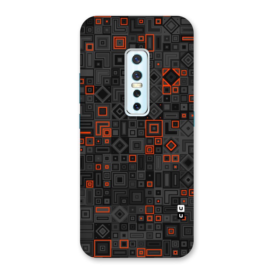Orange Shapes Abstract Back Case for Vivo V17 Pro