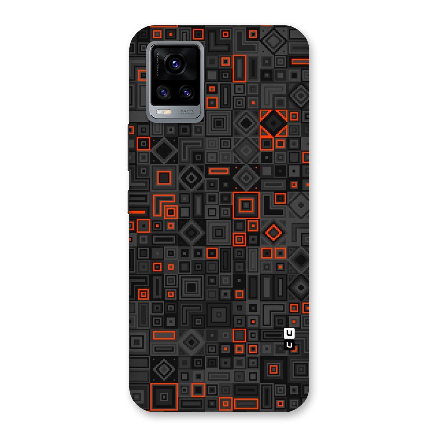 Orange Shapes Abstract Back Case for Vivo V20