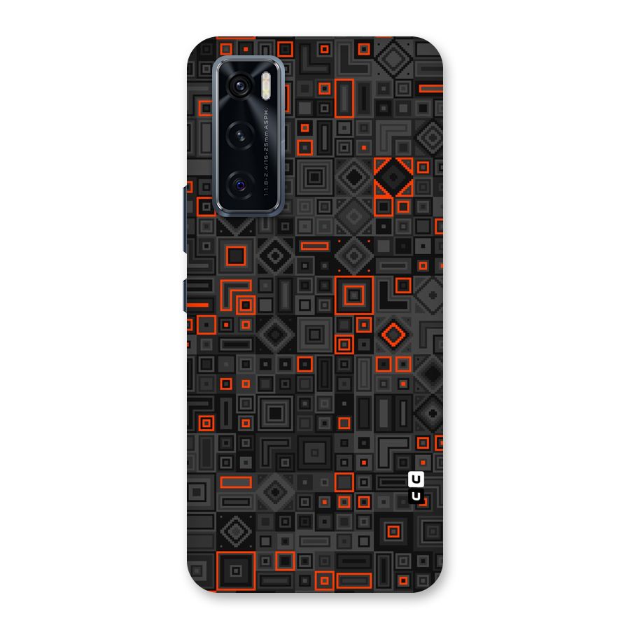 Orange Shapes Abstract Back Case for Vivo V20 SE