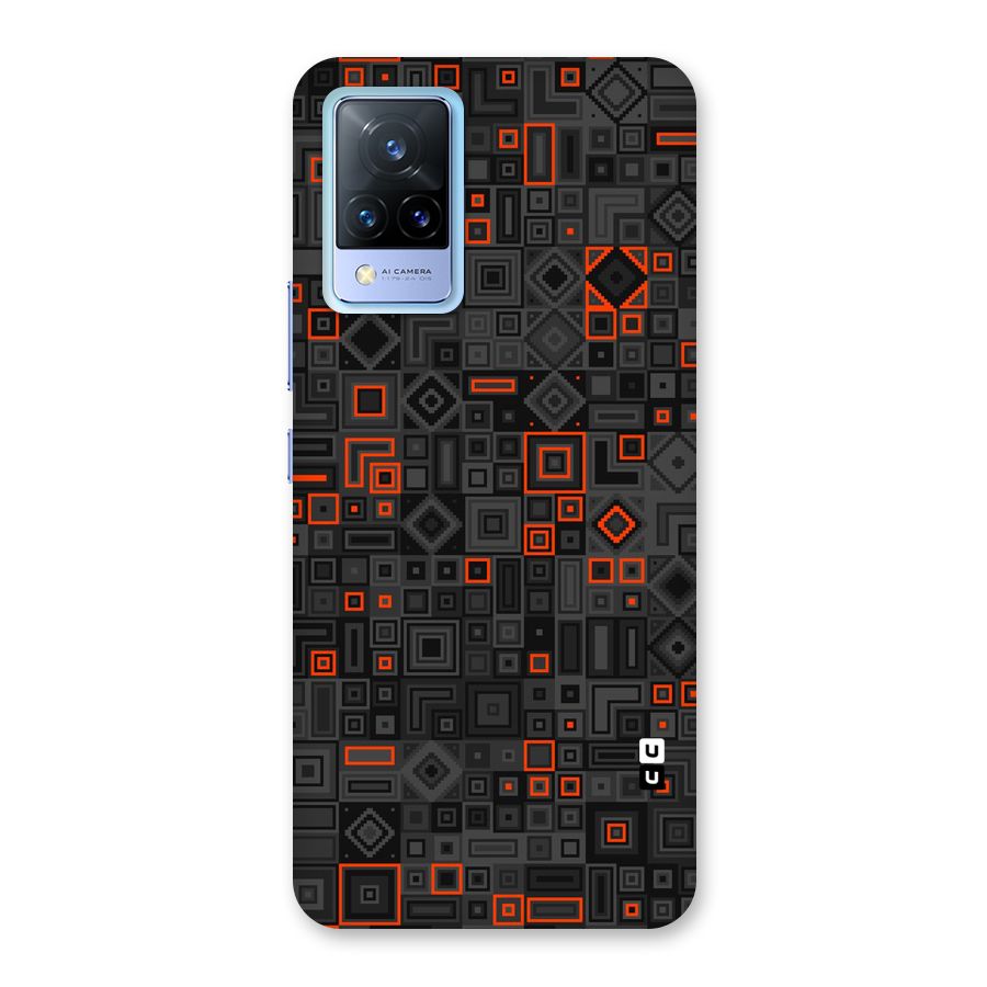 Orange Shapes Abstract Back Case for Vivo V21 5G