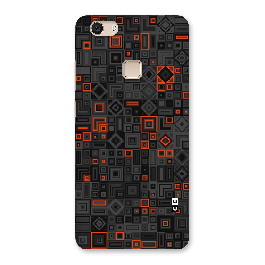Orange Shapes Abstract Back Case for Vivo V7