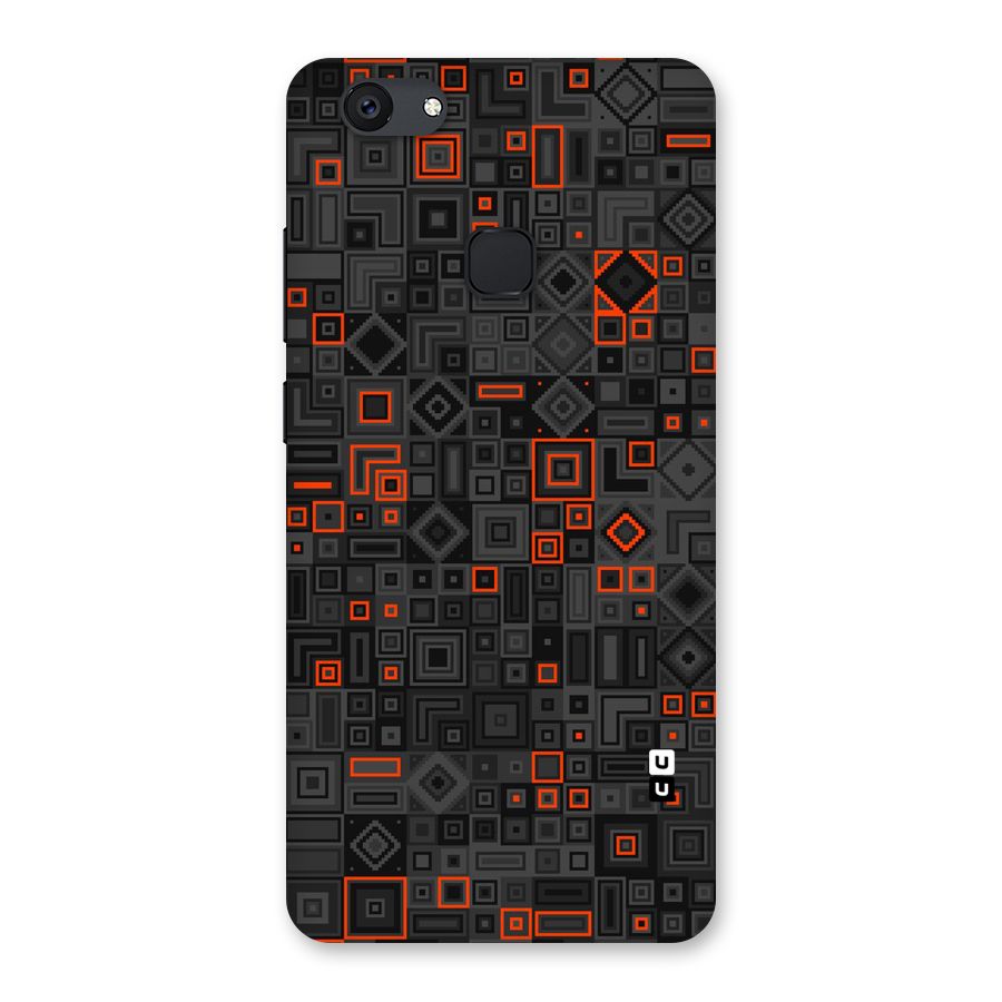 Orange Shapes Abstract Back Case for Vivo V7 Plus