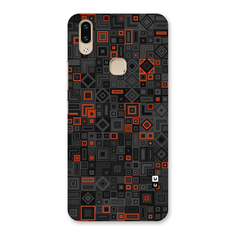 Orange Shapes Abstract Back Case for Vivo V9 Youth