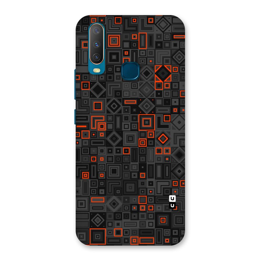 Orange Shapes Abstract Back Case for Vivo Y15