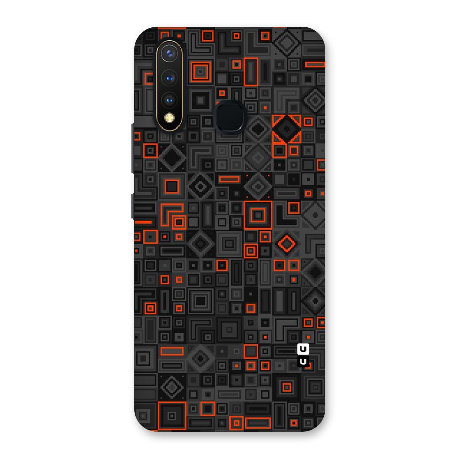 Orange Shapes Abstract Back Case for Vivo Y19