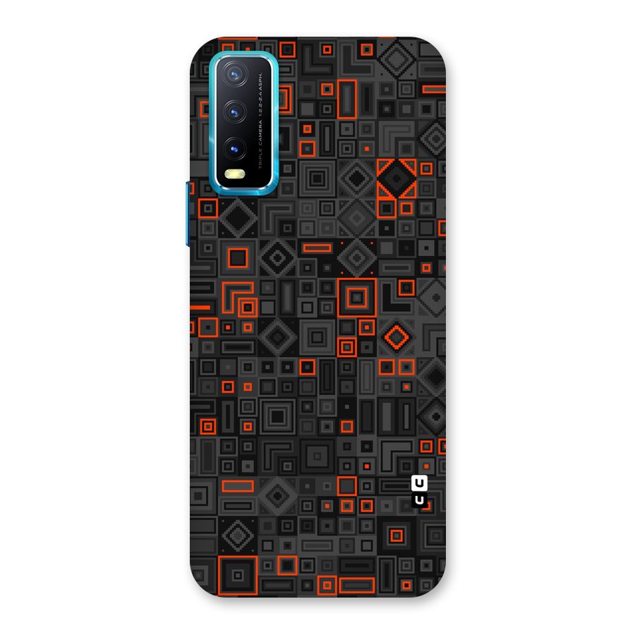 Orange Shapes Abstract Back Case for Vivo Y20G