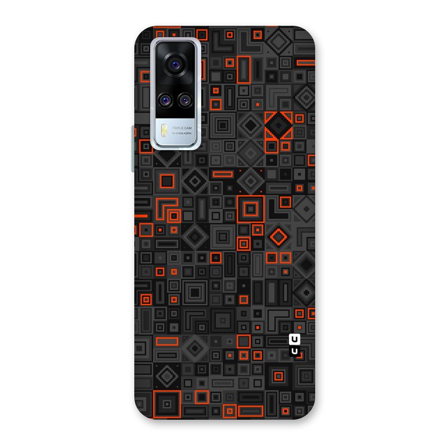 Orange Shapes Abstract Back Case for Vivo Y31