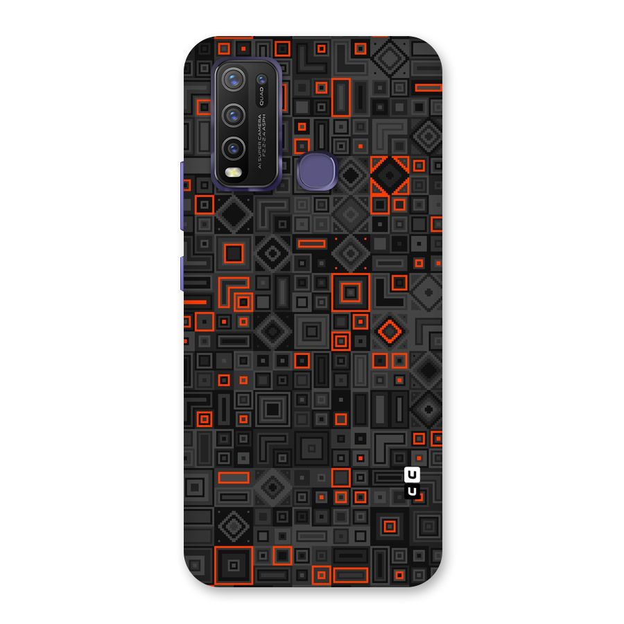 Orange Shapes Abstract Back Case for Vivo Y50