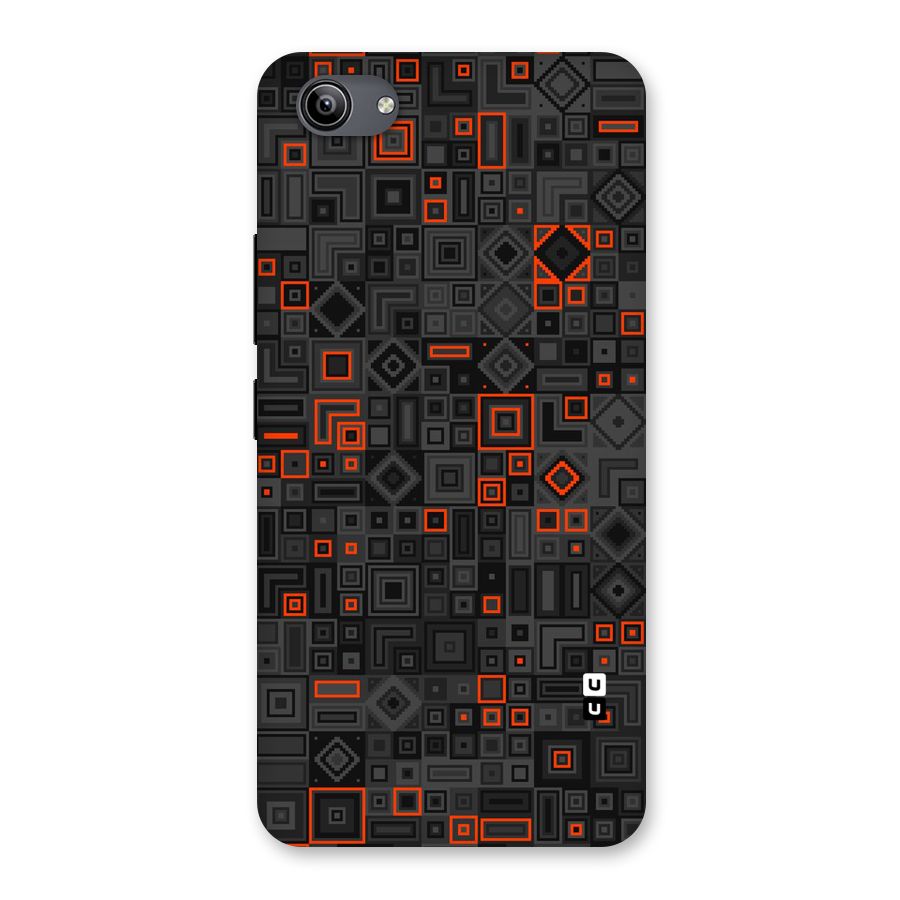 Orange Shapes Abstract Back Case for Vivo Y81i