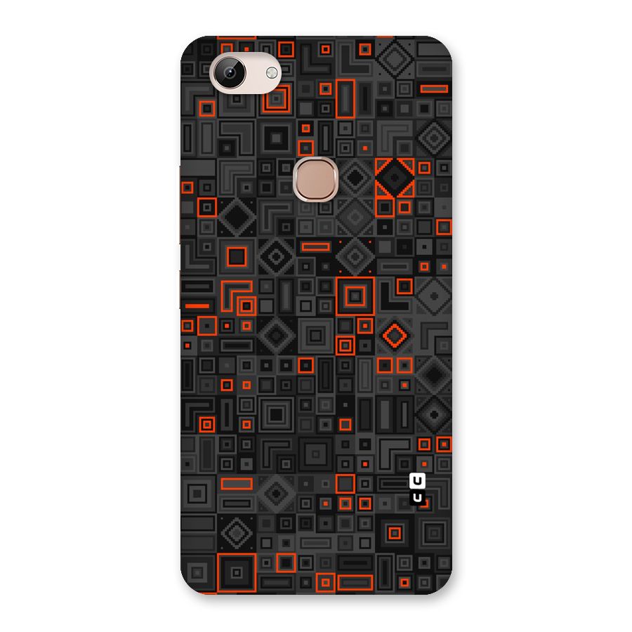 Orange Shapes Abstract Back Case for Vivo Y83