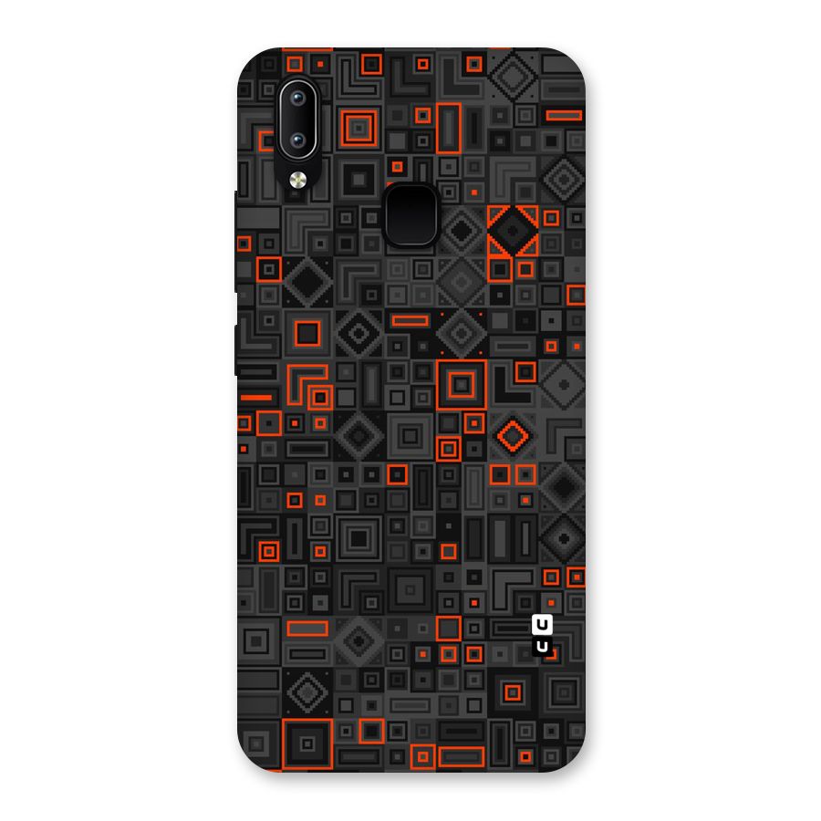 Orange Shapes Abstract Back Case for Vivo Y93