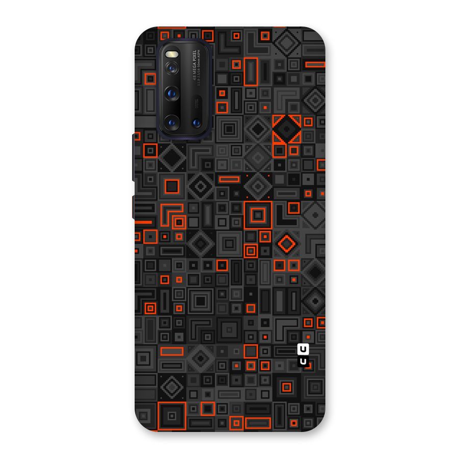 Orange Shapes Abstract Back Case for Vivo iQOO 3