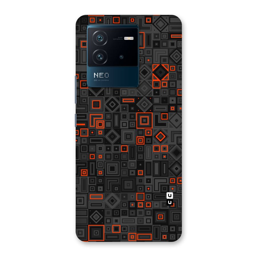 Orange Shapes Abstract Back Case for Vivo iQOO Neo 6 5G