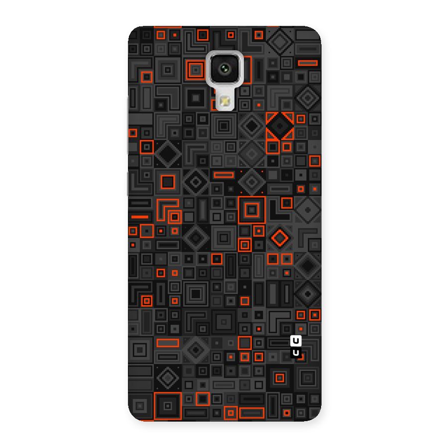 Orange Shapes Abstract Back Case for Xiaomi Mi 4