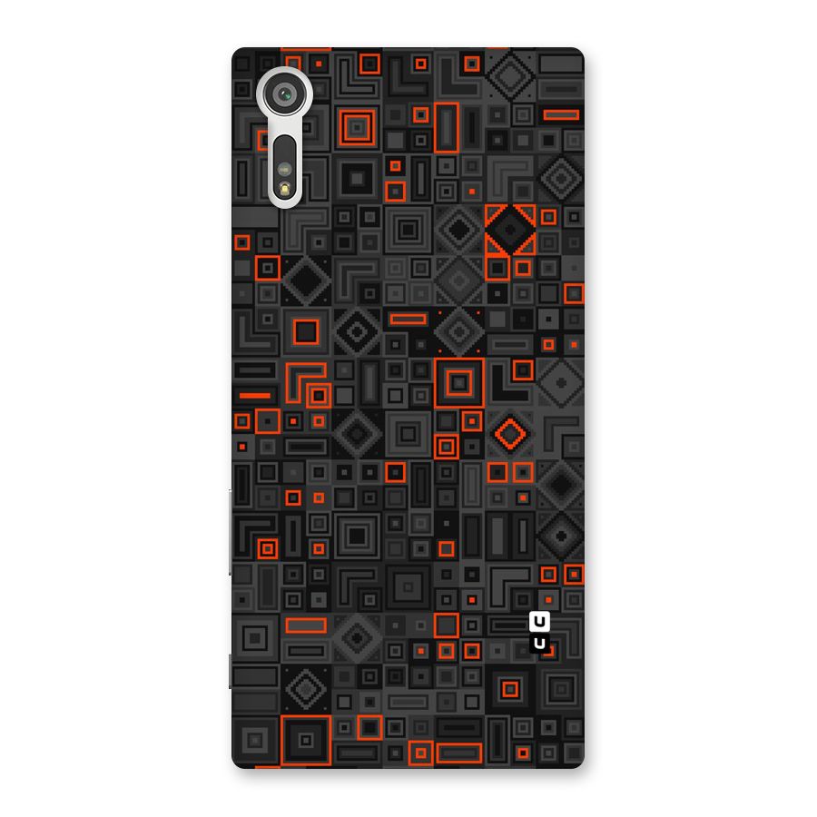 Orange Shapes Abstract Back Case for Xperia XZ