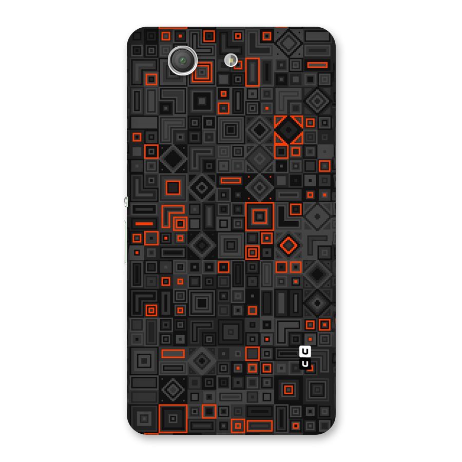 Orange Shapes Abstract Back Case for Xperia Z3 Compact