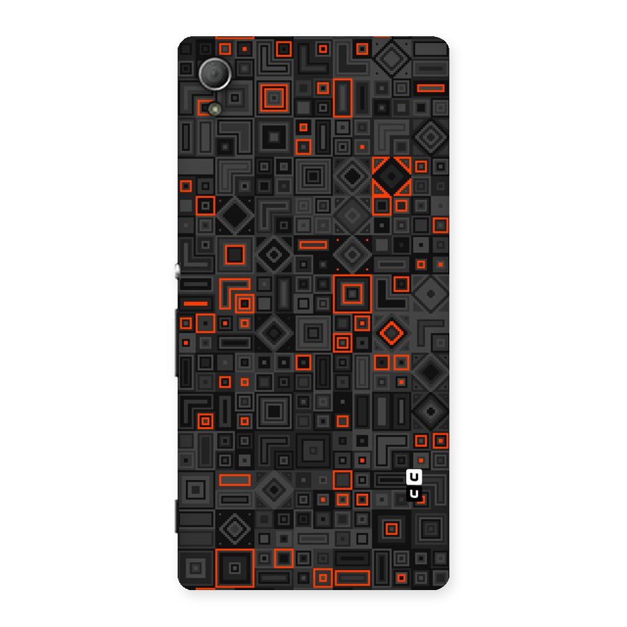 Orange Shapes Abstract Back Case for Xperia Z3 Plus