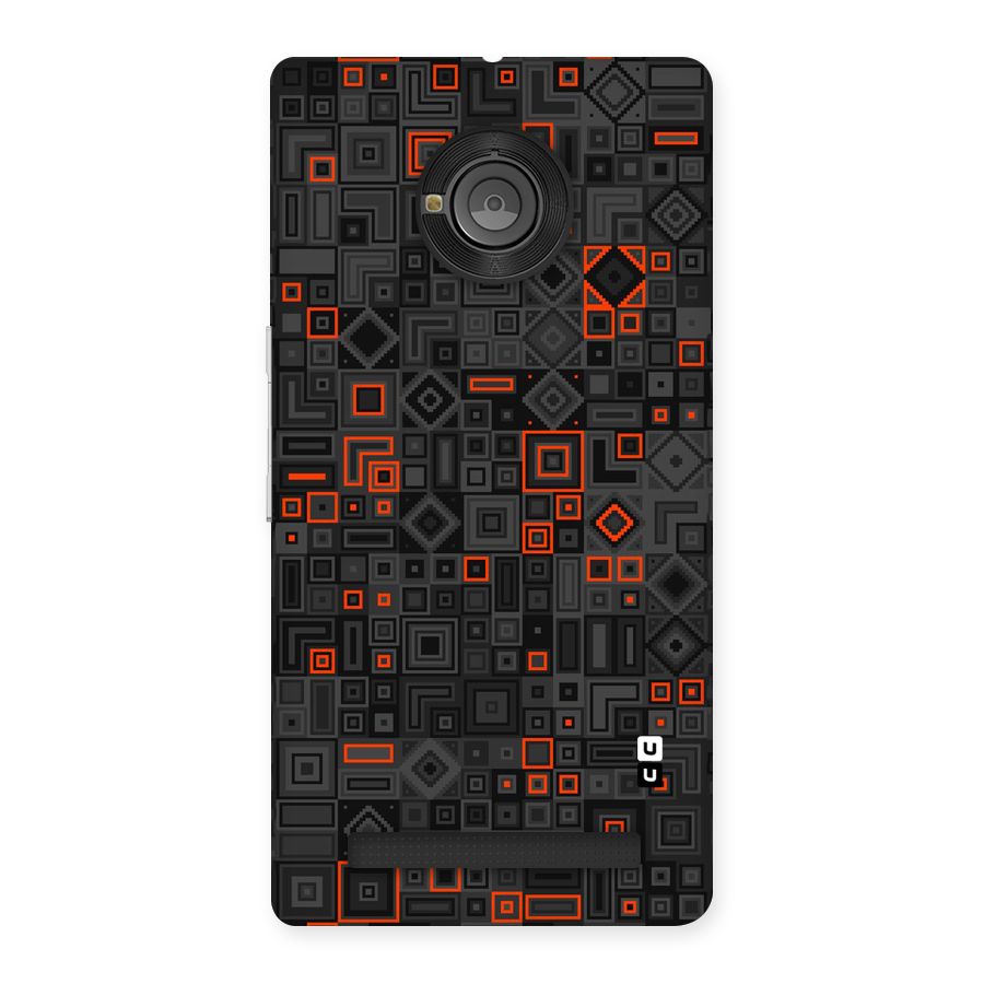 Orange Shapes Abstract Back Case for Yu Yunique