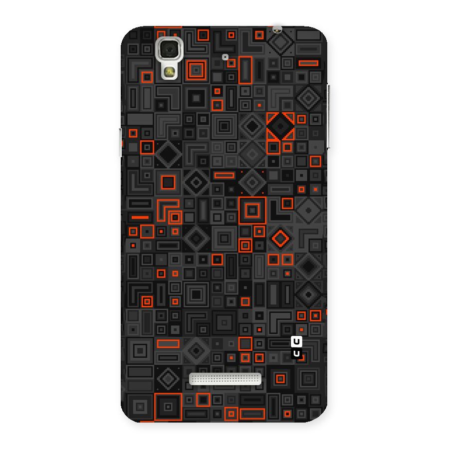 Orange Shapes Abstract Back Case for Yu Yureka