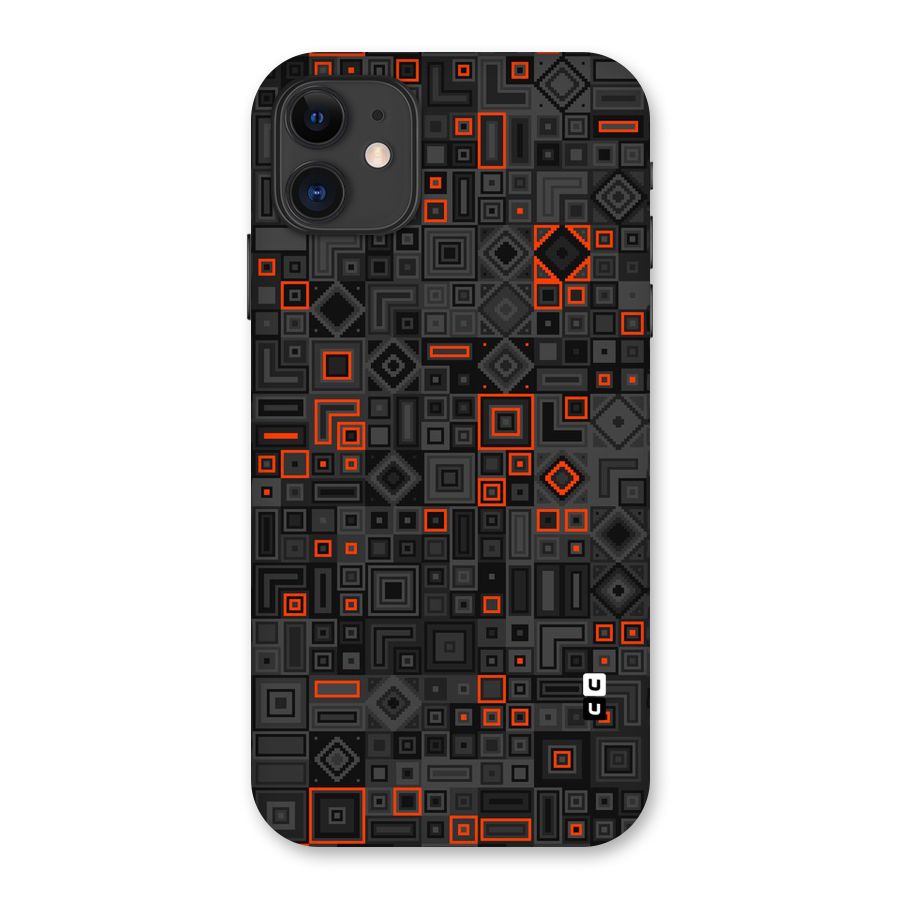 Orange Shapes Abstract Back Case for iPhone 11
