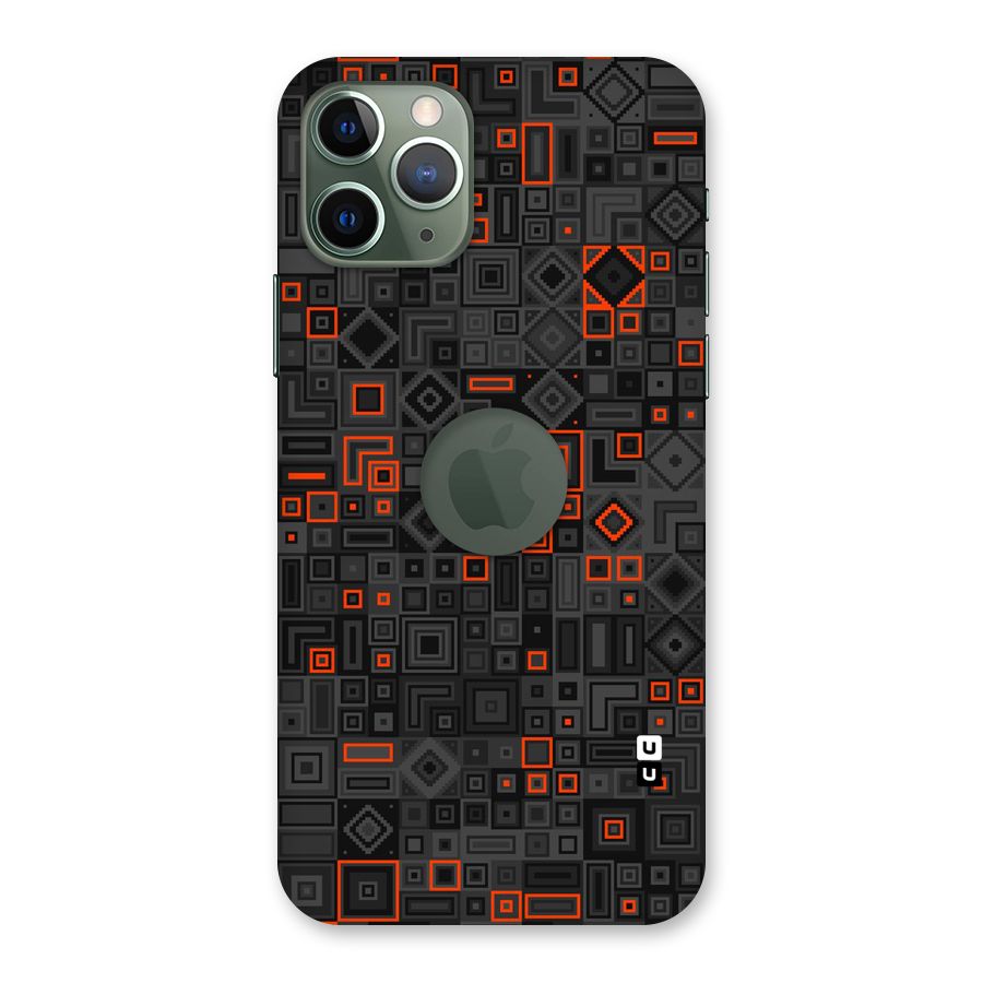 Orange Shapes Abstract Back Case for iPhone 11 Pro Logo  Cut
