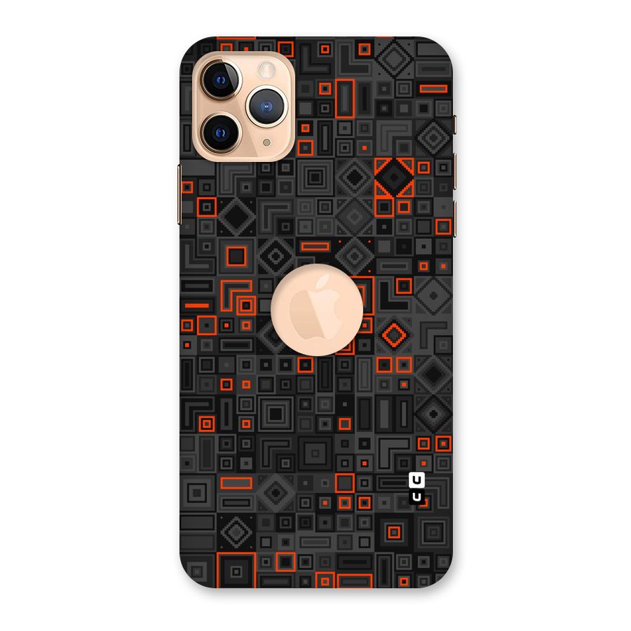 Orange Shapes Abstract Back Case for iPhone 11 Pro Max Logo Cut