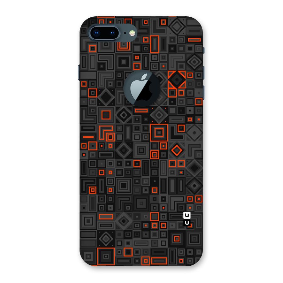 Orange Shapes Abstract Back Case for iPhone 7 Plus Logo Cut