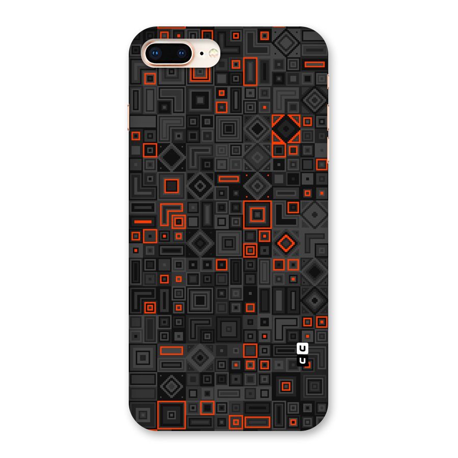 Orange Shapes Abstract Back Case for iPhone 8 Plus