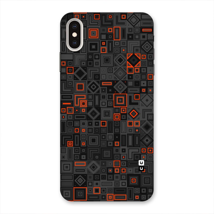 Orange Shapes Abstract Back Case for iPhone XS Max