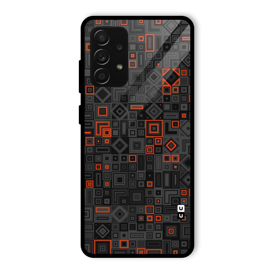 Orange Shapes Abstract Glass Back Case for Galaxy A53 5G