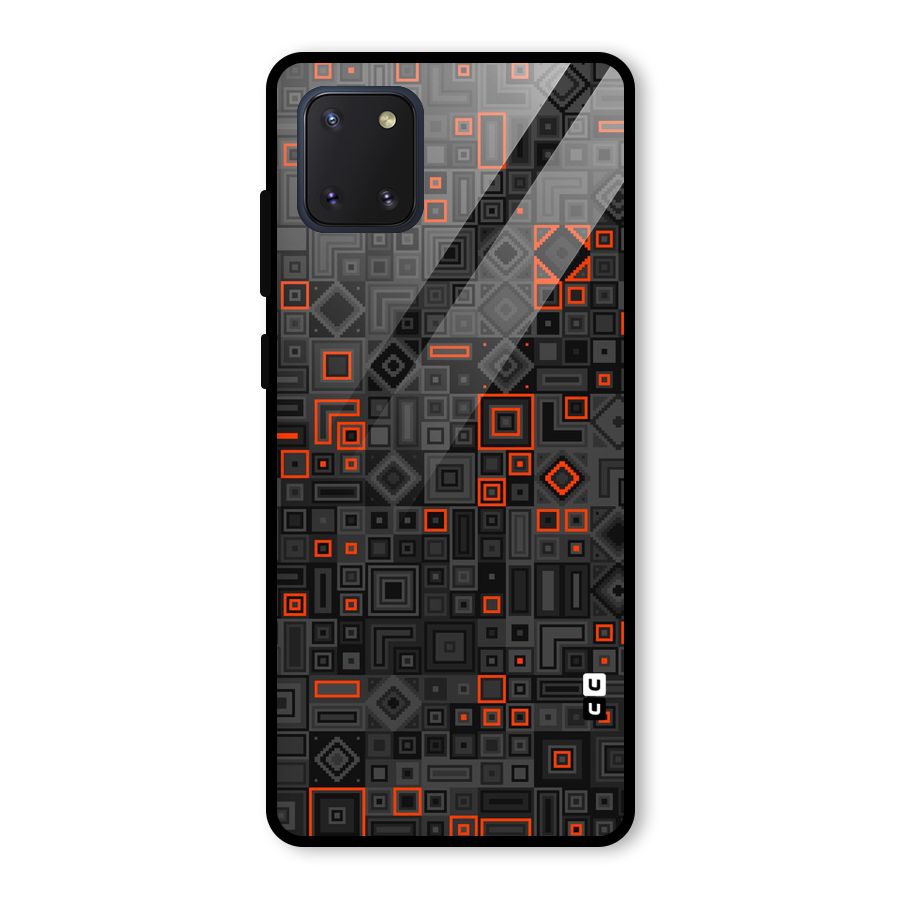 Orange Shapes Abstract Glass Back Case for Galaxy Note 10 Lite