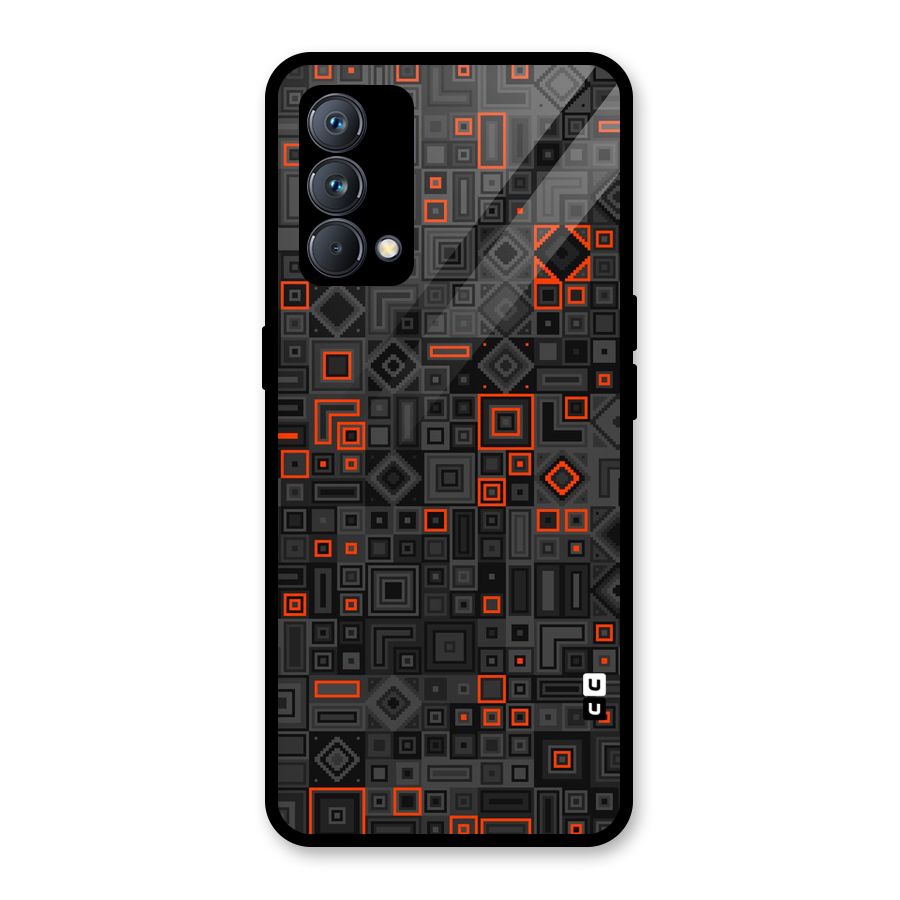 Orange Shapes Abstract Glass Back Case for Realme GT Master Edition