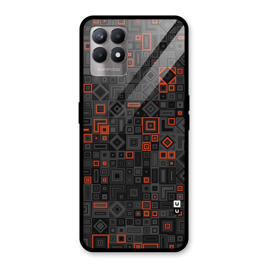 Orange Shapes Abstract Glass Back Case for Realme Narzo 50