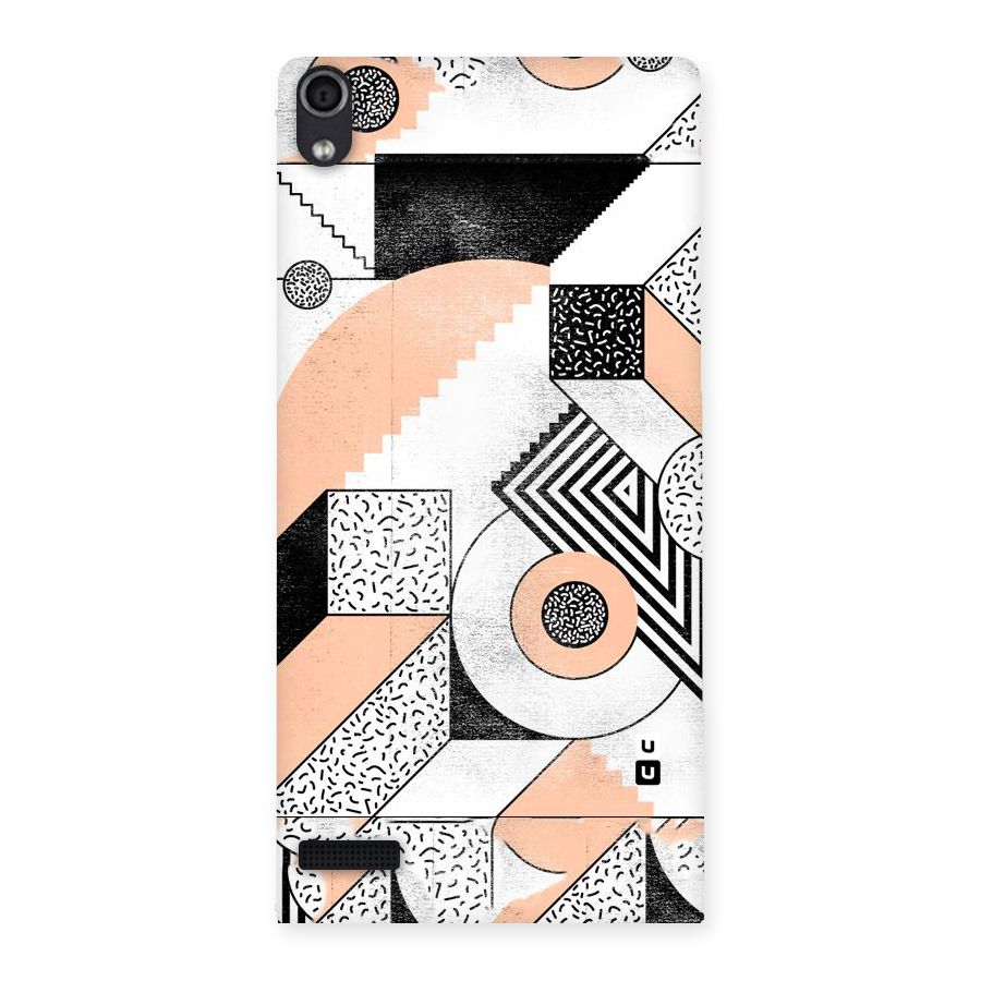 Orange Zig Zag Back Case for Ascend P6