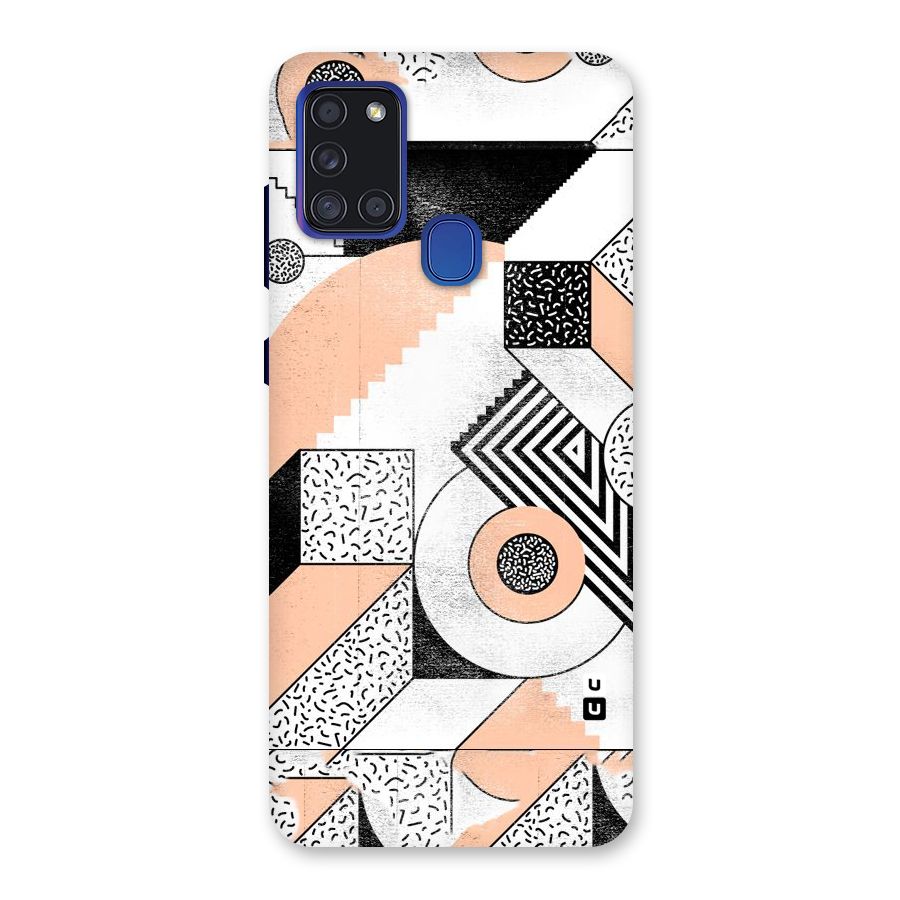 Orange Zig Zag Back Case for Galaxy A21s