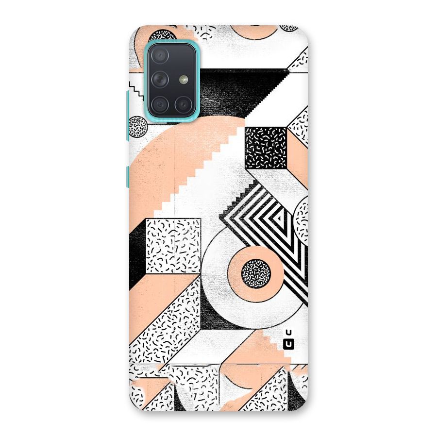 Orange Zig Zag Back Case for Galaxy A71