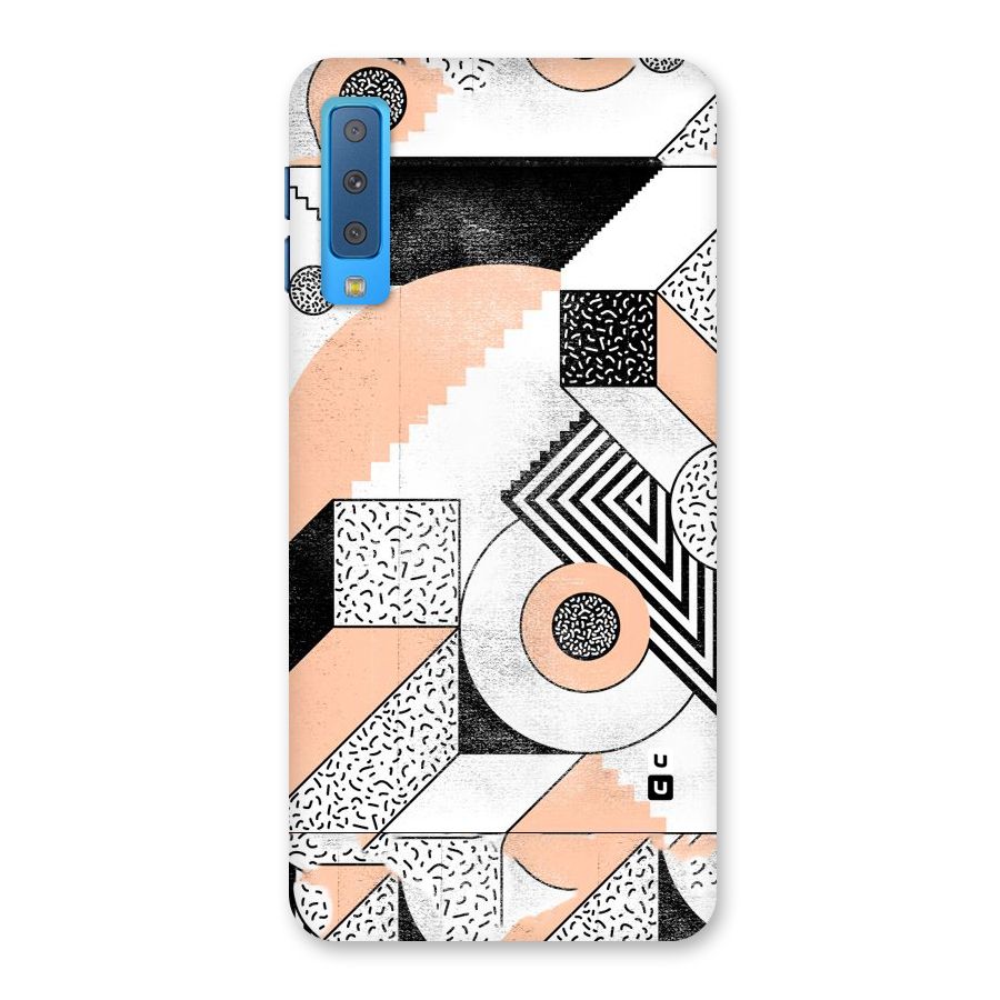 Orange Zig Zag Back Case for Galaxy A7 (2018)