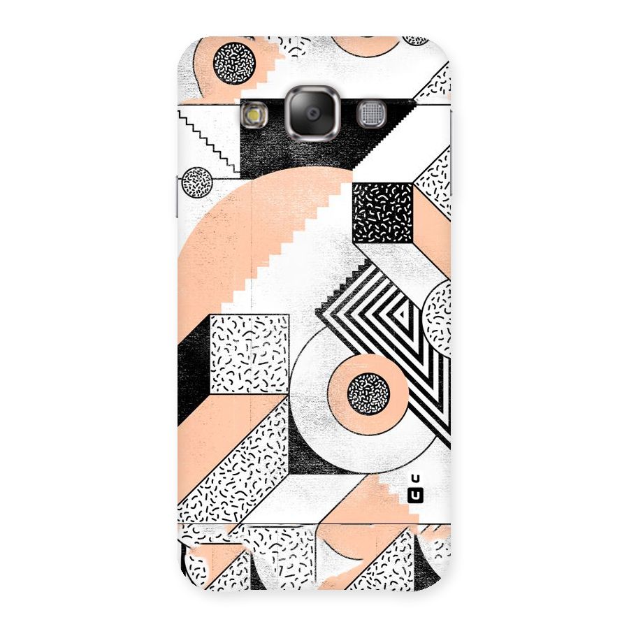 Orange Zig Zag Back Case for Galaxy E7