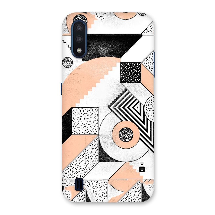 Orange Zig Zag Back Case for Galaxy M01