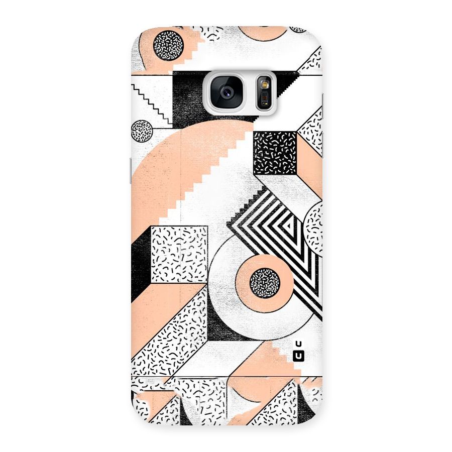 Orange Zig Zag Back Case for Galaxy S7 Edge