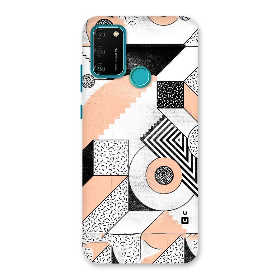 Orange Zig Zag Back Case for Honor 9A