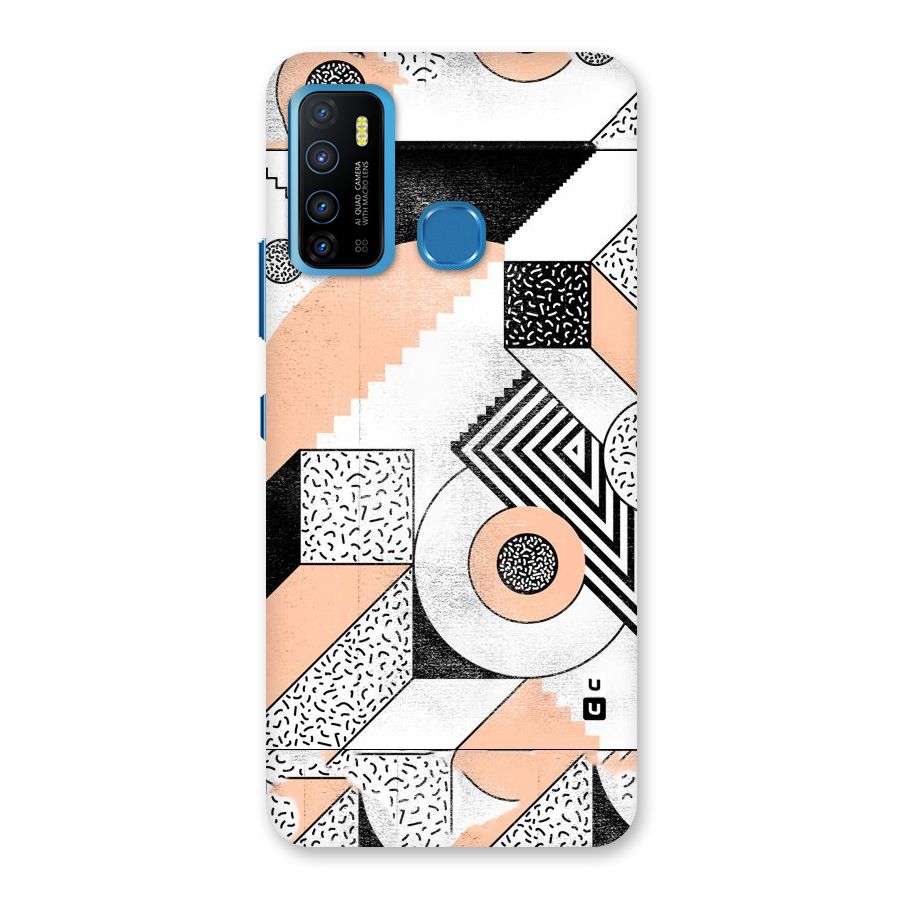 Orange Zig Zag Back Case for Infinix Hot 9